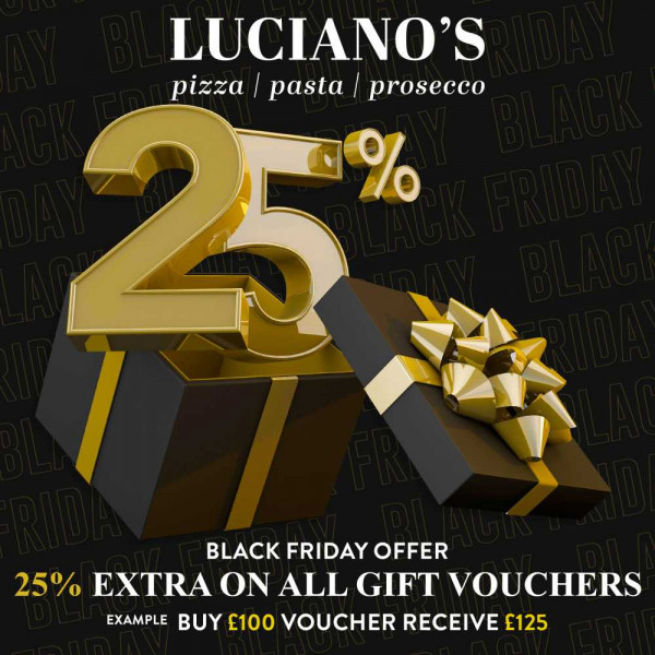 Image for 25% Extra FREE Luciano's Black Friday