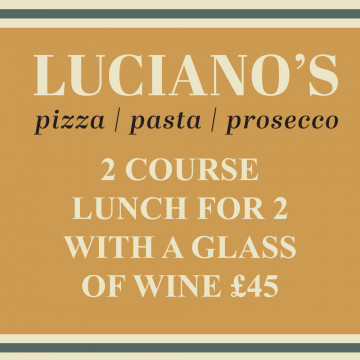 Image for 2 course lunch for 2 with a glass of wine £45